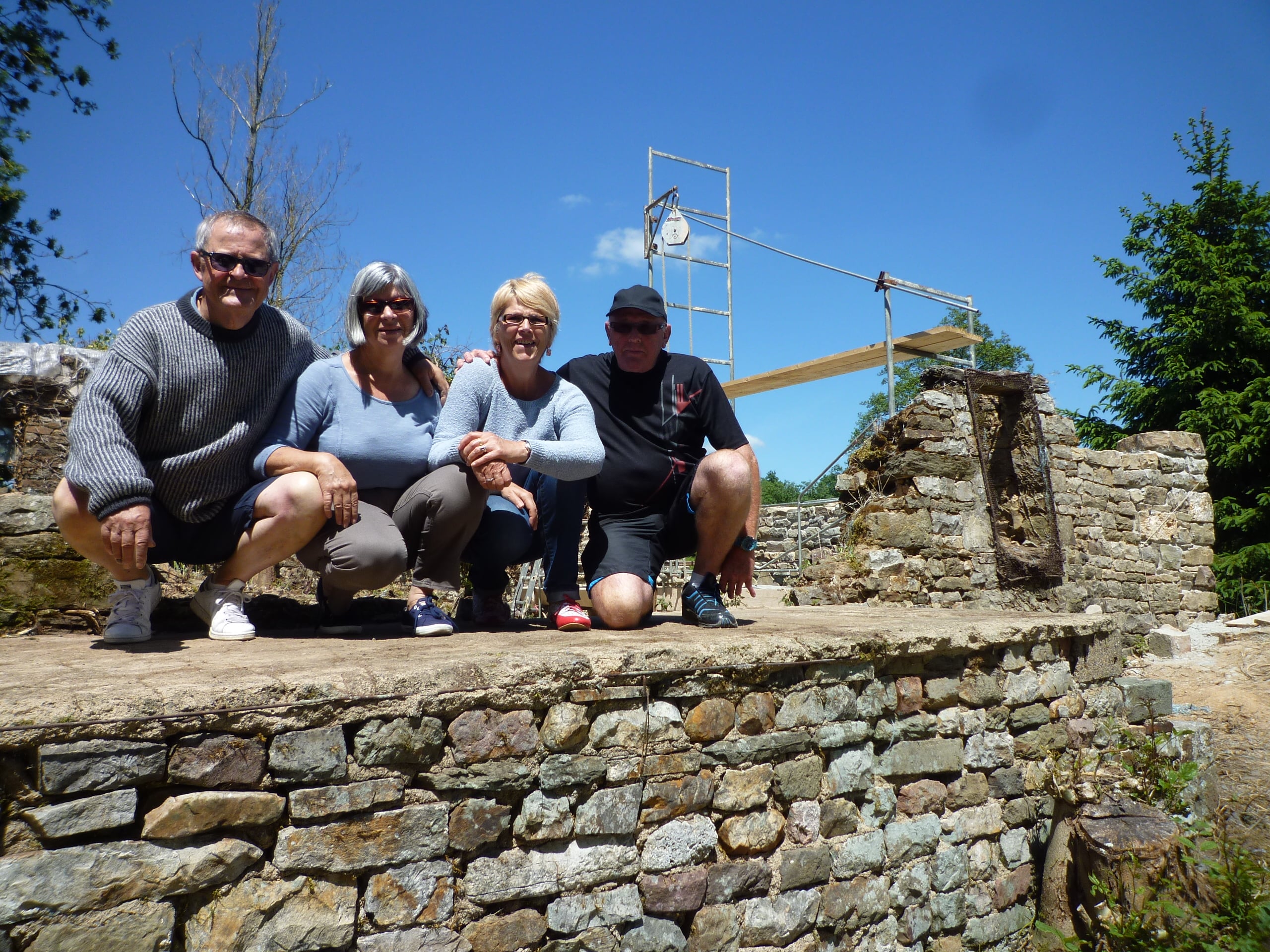 Photo de l'évolution sur le mur Sud, avant début de restauration